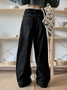 Women Jeans - ブラック - View 3