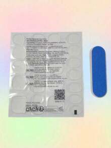 10片手工杏仁形美甲貼紙，金色，細膩閃亮細節，不對稱邊緣，法式美甲尖端與金色星星圖案，時尚簡約高端，適合優雅女性日常外出與通勤佩戴 - 彩色 - 查看 11