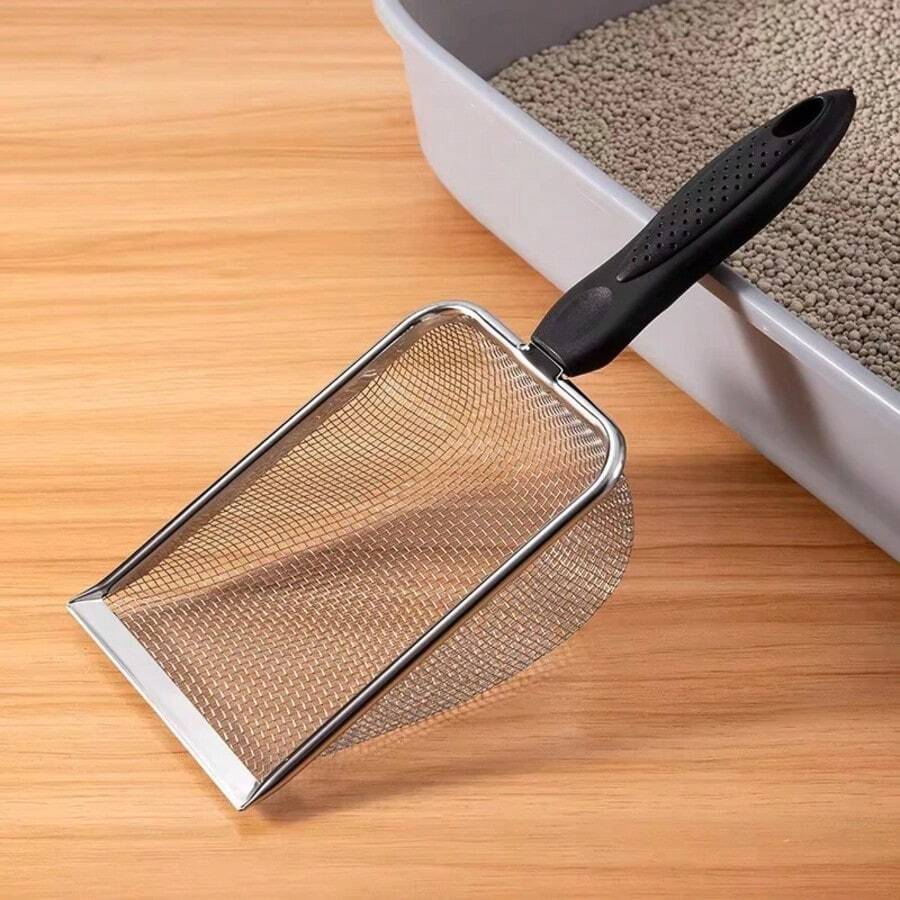 Cat Litter Scoop Stainless Steel Reptile Sand Bed Substrate Shovel Feces Cleaning Fine Mesh Sieve Bedding Cleaning Tool - View 1