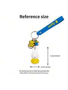 Llavero colgante oficial autorizado Miffy Classic de PVC, accesorio para bolso y llave de coche, decoración coleccionable, unicolor, 14+ - Amarillo - Ver 7