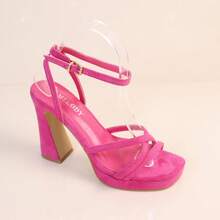 angelica Sandales à talons pour femmes - Fucsia - Voir 1