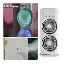 2-Speed Oscillating Desk Fan With Humidifier, LED Light, And Powerful Fan - Mistless - View 4
