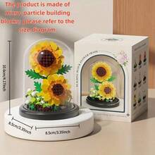 ABS Desktop Floral Decor Models, Buildable Blocks, DIY Potted Plants, Holiday Gifts, Educational Assembly Toys. Suitable As Back-To-School Gifts, Parent-Child Interaction Toys, Company Event Toys. Can Be Used For Desktop, Room, And Windowsill Decor. Halloween/Christmas Gifts, Stress Relief Toys. - Multicolor - View 9