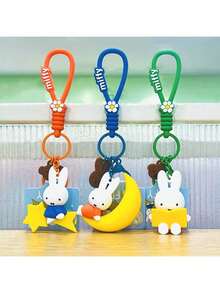 MIFFY 月光派對鑰匙圈－官方授權珠寶飾品，夢幻星空設計，精緻夜間美學，適合掛在包包或鑰匙上，適合作為禮物、節日與派對配件 - 藍色 - 查看 9
