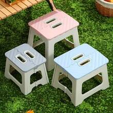 Large Folding Home Stool With Non-Slip Surface, 310 Lbs Load Capacity, Lightweight ABS Plastic Stool - Blue - View 7