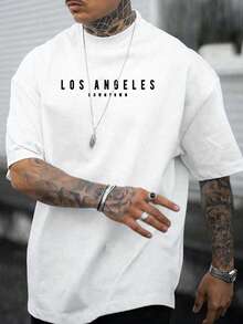 Men Letter Graphic Tee - White - View 4