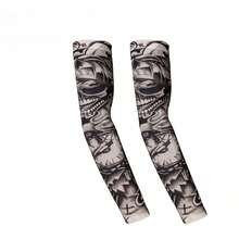 Men Summer Outdoor Cycling Motorcycle Tattoo Printed Ice Silk Sun Protection Arm Sleeves, Breathable Cooling Arm Covers For Daily Shading Use - Multicolor - View 18