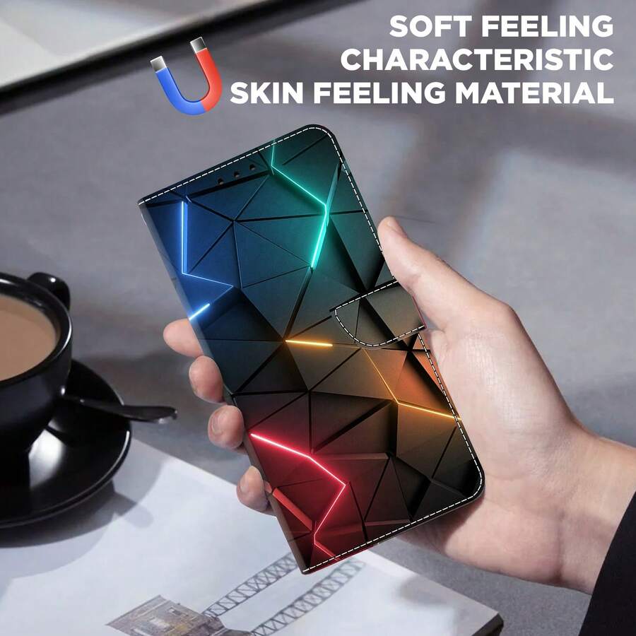 GLANDOTU PU Leather Shockproof Phone Case With Card Slot And Magnetic Buckle Design, Suitable For Various Phone Brands And Models - Multicolor - View 1