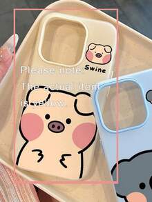動漫卡通考拉情侶手機殼，適用於 iPhone 17 Pro Max/16 Pro Max/15 Pro Max/13/15/16/17 Pro/14/11，新款手機保護殼 - 卡通豬 - 查看 5
