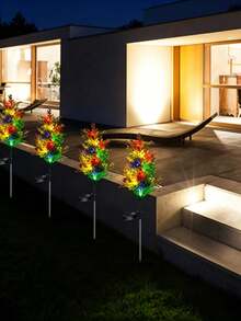 2/1pc Đèn vườn năng lượng mặt trời hình cây bách giả, đèn cọc cây xanh LED lãng mạn, đèn cảnh quan năng lượng mặt trời chống nước cho sân vườn ngoài trời, hiên, lối đi và trang trí vườn - Đèn trang trí cây thông và cây bách chạy bằng năng lượng mặt trời - Xem 6