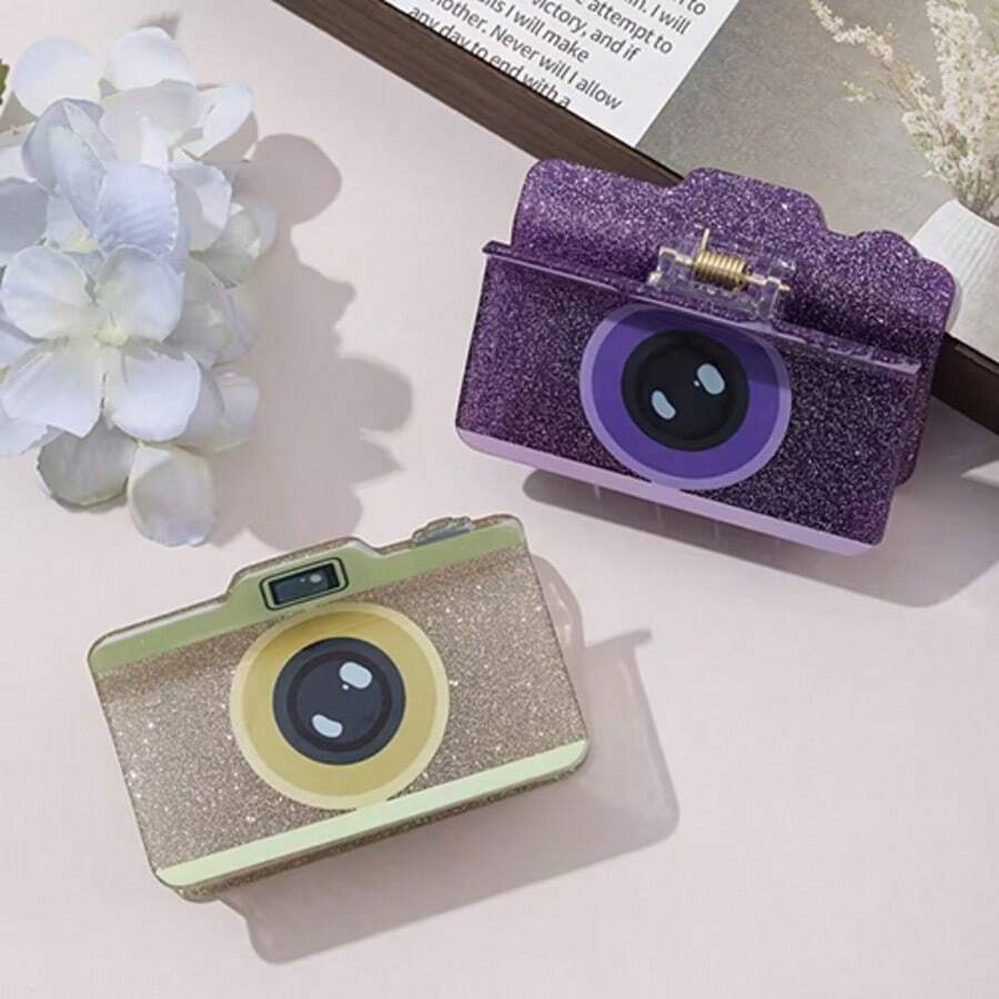 1pc Creative Personalized Camera Hair Claw, Suitable For Casual ...