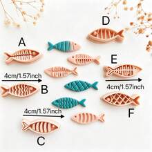 Molde y cortador de arcilla polimérica con forma de pez, estilo bohemio, adecuado para la fabricación de joyas, colgantes, pendientes. Molde de arcilla polimérica con forma de pez pequeño, adecuado para la fabricación de pendientes y joyas DIY, aplicable para diseños hechos a mano, artesanía creativa - Albaricoque - Ver 6