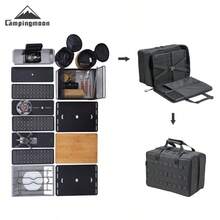 CAMPINGMOON 1pc Black Camping Outdoor Large Capacity Storage Bag, Outdoor IGT Module Collection Board Table Storage Bag, Outdoor Tactical Multi-Pocket Tool Bag, BK-46 - Black - View 6