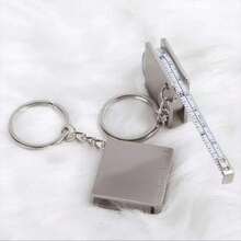 1pc Stainless Steel Retractable Ruler Keychain: The Perfect Measuring Tool Anytime, Anywhere! - A - View 5