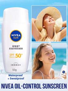 Protector Solar Nivea Control de Grasa, Protección Solar Fuerte, Control de Grasa de Larga Duración, Resistente al Agua y al Sudor, SPF 50+ PA++++, Tecnología de Protección Solar 3D, Control de Grasa de 12 Horas, Protección de Alta Eficiencia, Protección Solar de Amplio Espectro, Mejora el Daño Fotodérmico, Ilumina el Tono de la Piel, Adecuado para Todo Tipo de Piel, Incluyendo Piel Grasa y Sensible, Desplazamiento Diario, Actividades al Aire Libre, Vacaciones en la Playa - 50g - Ver 10