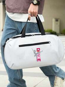 Dance Print Fitness Travel Bag Set, Ballet Fitness Bag With Shoulder Strap, Portable Makeup Bag, Large Capacity Sports Travel Bag, Fashionable Weekend Travel Bag, Suitable For Dance Classes, Fitness, Travel, Gymnastics And Practice, Ideal Gift For Dance Students, Women, Friends, Lovers, Unique Birthday Gift, Holiday Gift, Party Gift, Vacation Gift And Back To School Gift - Multicolor - View 4
