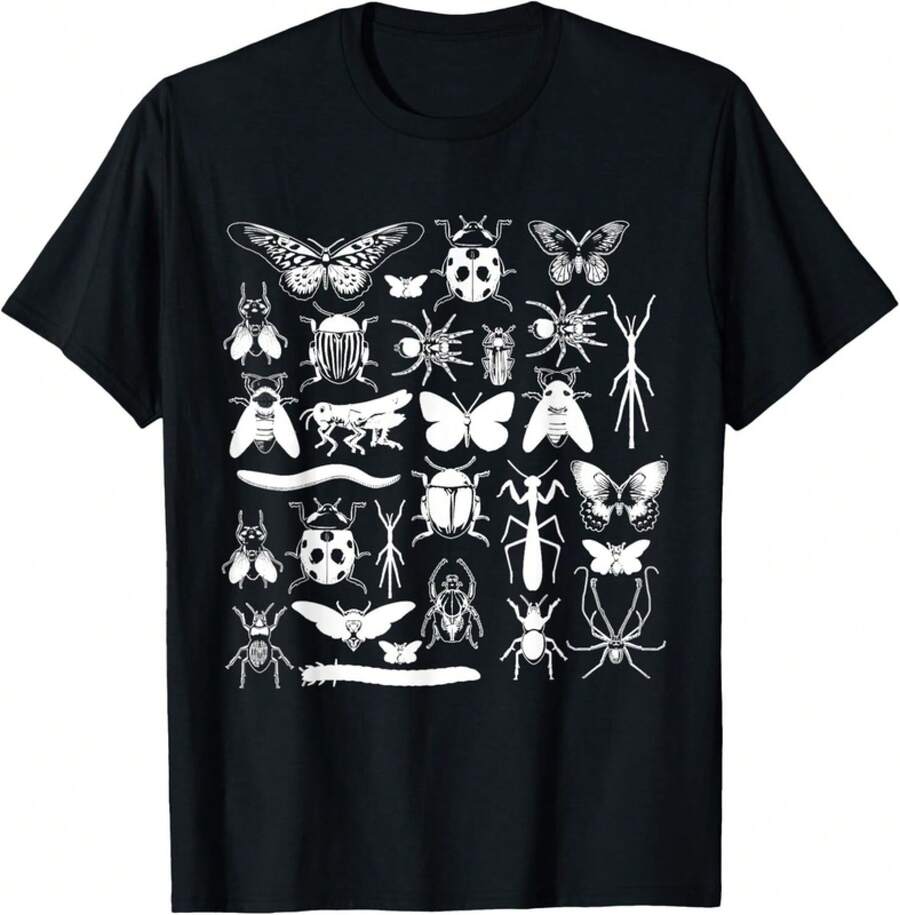 Bugs Lover Entomology Insect Collection Beetle Bug Tee Gift Unisex T-Shirt - 黑色 - 查看 1