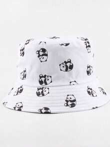1 pieza Sombrero de cubo reversible unisex con estampados de dibujos animados, adecuado para uso al aire libre, viajes, uso diario, de moda y versátil - impresión - Ver 30