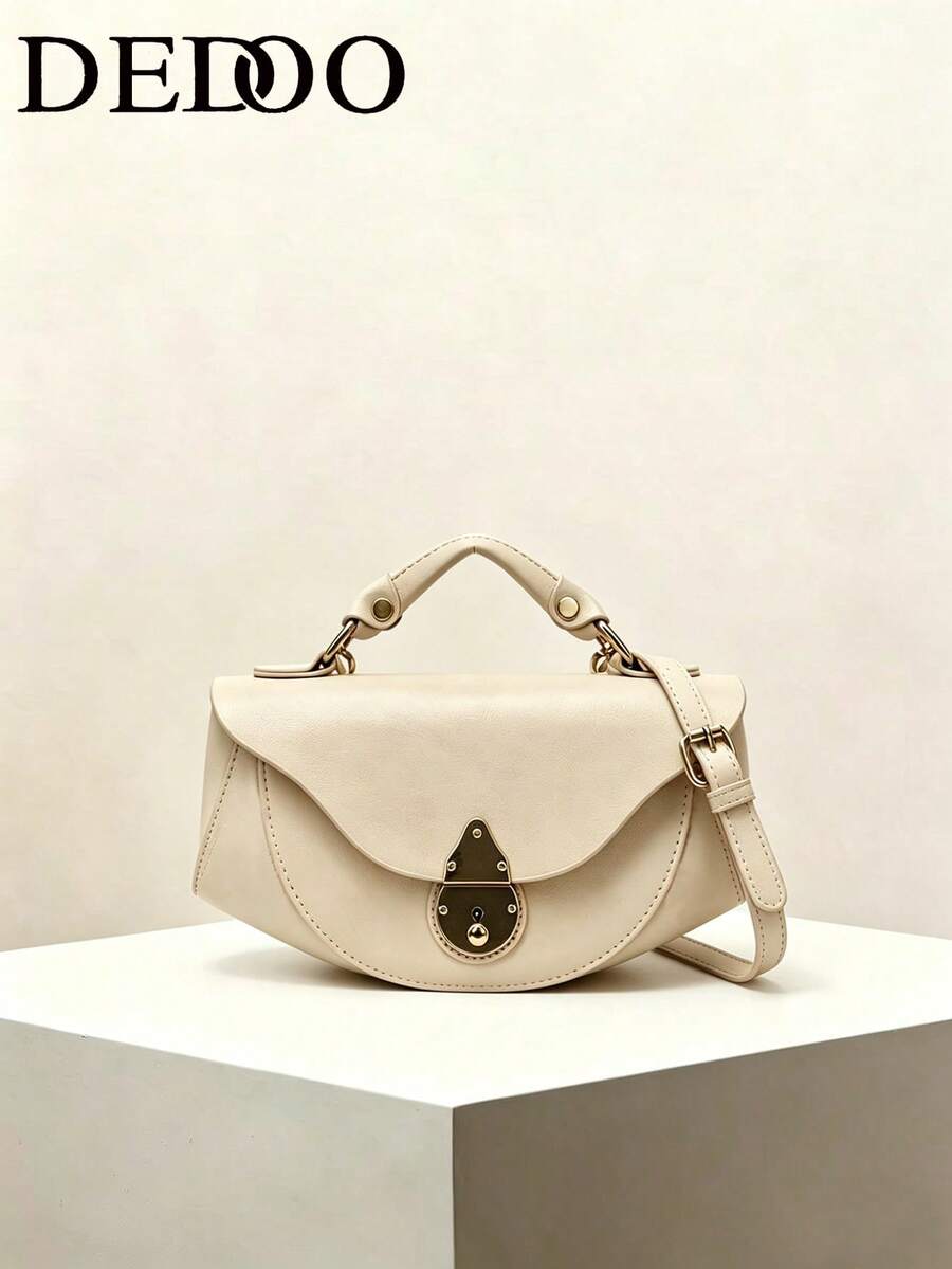 Dedoo 2025 New Arrival Boat-Shaped Crossbody Bag, Portable Shoulder Bag, Design - Khaki - View 1