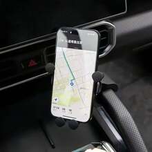 1 pieza Soporte para teléfono en el espejo retrovisor del coche, rotación 360° con bloqueo automático por gravedad, soporte universal para teléfono de coche ajustable a prueba de golpes, soporte de navegación manos libres, compatible con teléfonos y Android - Negro - Ver 8