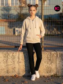 Little Big City Girl's Hood Sweatshirt In Various Colors, Sport, - 香檳色 - 查看 5