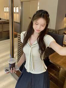 Women Tops - Apricot - View 2