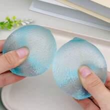 1pc Malt Sugar Lemon Shaped Squeezing Toy, Slow Rebound Design, Cute Candy Color Finger Pressure Relief, Can Relieve Anxiety, Assist ADHD Patients To Focus, Hand Exercise, Also Serves As Office Desk Decor And Party Favor, Soft Squeeze Toy - Multicolor - View 2