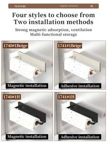 Modern Kitchen Paper Towel Holder - Under-Cabinet Hanging Paper Towel Dispenser, Space-Saving Design, Plastic Material, Bathroom Accessory, Suitable For Commercial And Residential Use, A Must-Have For Small Apartments ﻿ - Multicolor - View 5