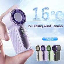 Kipas Genggam Mini Kecepatan Tinggi X688 Baru, Dapat Diisi Ulang USB, Baterai Tahan Lama, Kipas Portabel Turbo untuk Luar Ruangan 1800mAh - Beraneka warna - View 12