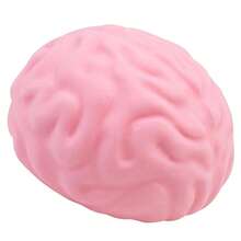 Large Brain-Shaped Stress Relief Sensory Toy, Adult Anxiety Relief & Neurological Disorder Relief Toy, Party Favor Bag Filler, Classroom Prize & Prank Gift - Watermelon Pink - View 4