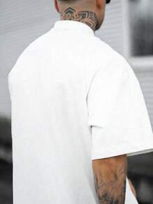 Men Letter Graphic Tee - White - View 2