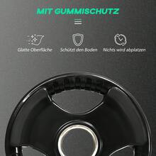 Set Of 2 Tri-Grip Weightlifting Discs Of 5 Kg Each, Made Of Rubber, Suitable For Flat Floors, 5 Cm Diameter, Three Handles, For Strength Training. - 黑色 - View 3