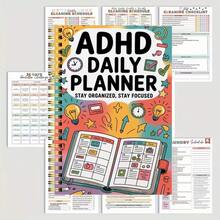 ADHD Cleaning Planner (Spiral Bound) - Color-Coded Cleaning Schedule, Daily/Weekly/Monthly/Yearly Planners, Cleaning Task Checklists, Suitable For Household, Homemakers Productivity Planning And Cleaning Records - ADHD Cleaning Plan - View 5