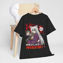 Tomoe Kamisama T-Shirt Anime Manga Girl Kawaii Funny Lovers Gift Shirt All Size Summer T Shirts Summer Outfit For Women Black Top White Top Going Out Tops Summer Tops Going Out Top T Shirt - 黑色 - 查看 1