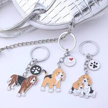 1件創意合金鬥牛犬吊墜，油滴狗造型鑰匙圈，寵物店紀念品，汽車鑰匙圈，送給男友的禮物 - 彩色 - 查看 7