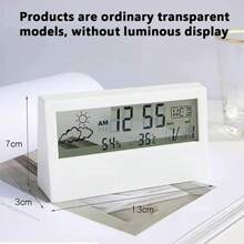 Electronic Thermo-Hygrometer For Home, LED Alarm Clock, Multifunctional Weather Station, High-Precision Indoor Temperature And Humidity Alarm Device - Type 1 - View 1