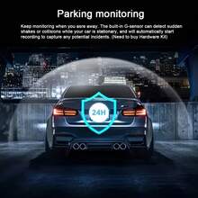 1080P Full HD Car Dash Cam, 4-Inch LCD Screen, 170° Wide Angle, G-Sensor, WDR, Parking Monitor, Loop Recording, Motion Detection, Car Accessories, Battery Capacity: 150mAh - A - View 3