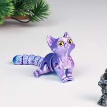 3D Printed Cat Model (Random Color), Desktop Decompression Decor, Toy, Creative Healing Gift, Multi-Scene Applicable, Birthday Gift, Room Decor - Multicolor - View 3