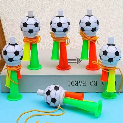 Kèn bóng đá World Cup, phụ kiện trang trí tiệc sáng tạo, dụng cụ tạo không khí, nhạc cụ thổi, đạo cụ cổ vũ sự kiện thể thao, chất liệu nhựa chống vỡ, giao hàng ngẫu nhiên. (Sản phẩm này có giá cả phải chăng. Một số sản phẩm riêng lẻ có thể có lỗi nhỏ, đó là hiện tượng bình thường. Vui lòng không chụp ảnh nếu bạn thấy phiền)