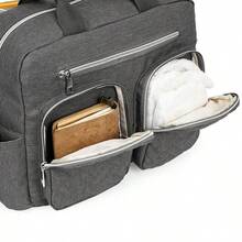 1pc Large Capacity Quilted Style Hand-Carry & Shoulder Carry Mommy Bag, Multifunctional Casual Bag - Multicolor - View 9