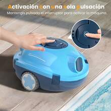 INSE Y10 Cordless Robotic Pool Cleaner, 90-Min Runtime, Auto-Docking, For Flat-Bottom Pools Up To 102 M² - Blue - View 4