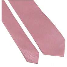 Set Of 5 Light Gray Formal Ties For Groomsmen, Weddings, Events, And Conferences - Rusty Rose - View 5