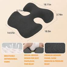 Coussin de massage pour les seins (1 pièce), coussin de massage pour le visage, coussin de soutien pour les seins, coussin de massage pour femmes avec base antidérapante, adapté au spa et au sommeil, gris foncé pour une utilisation à domicile et professionnelle. - Gris - Voir 2