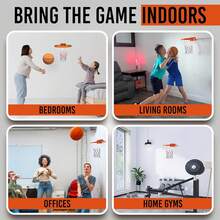 The Official Silent Basketball Hoop – Wall-Mounted Indoor Basketball Hoop For Bedroom, Apartment Shooting Practice & Skill Training – Adhesive Or Screw Install - D - View 5