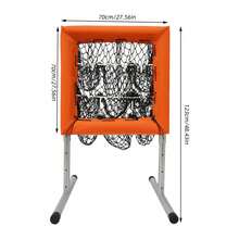 Baseball Training Net - Heavy-Duty Pitching & Hitting Practice Net With Sturdy Base, Portable - Orange - View 8
