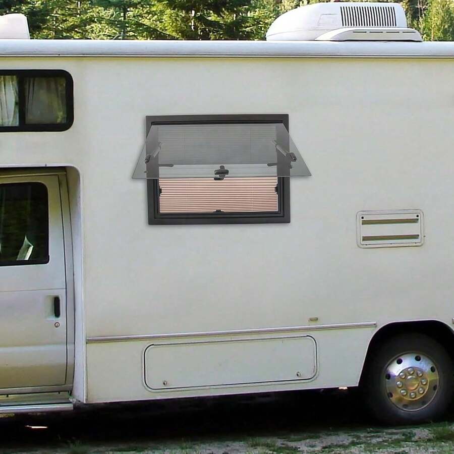 Universal Motorhome Window - Tilt Window - Caravan Side Window - External Side Window With Built-In Mosquito Net - Camper Van Camper Van (600 X 450mm) - 1 - View 1