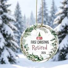 First Christmas Retirement Decoration - Unique Photo Frame Keepsake - Heartfelt Thank You Gift For Colleagues, Boss And Coworkers To Commemorate A Special Farewell Moment - Multicolor - View 3