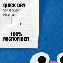1pc  Grover Face Officially Licensed Beach Towel  Soft & Absorbent Microfiber Towel, Suitable For Bathroom, Swimming, Fitness, Yoga, Lightweight & Portable, Wind & Sun Protection, Ideal For Summer Travel & Decoration - 1 - 查看 4