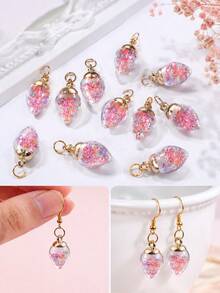 10/20pcs Water Drop Shaped Pure Glass Ball Pendant, For DIY Handmade Hanging Decor, Bracelet, Earring Jewelry Making Accessories - Glass Ball Pendant - View 6