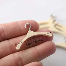 10pcs Mini Doll House Wooden Clothes Hanger Furniture Model - Suitable For Realistic Life Micro Landscape Decor - 10pcs - View 3